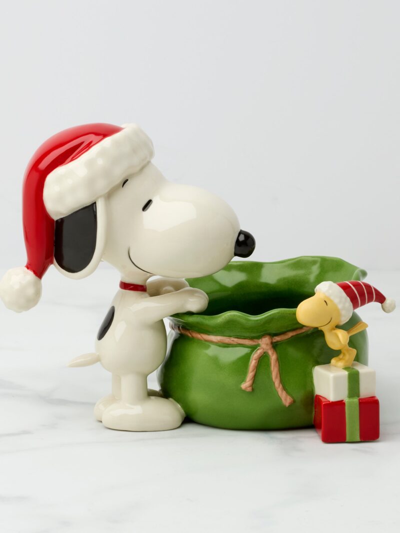 Snoopy Christmas Santa Sack Candy Bowl